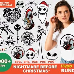nightmare before christmas svg bundle - mega bundle svg, png, dxf, files for print and cricut
