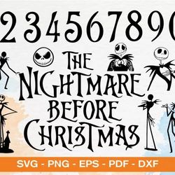 NIGHTMARE BEFORE CHRISTMAS SVG BUNDLE - Mega Bundle svg, png, dxf, Files For Print And Cricut