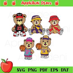 nba basketball team logo bundle svg, sport svg, bear basketball svg
