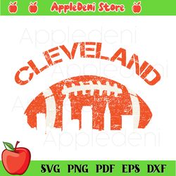 Cleveland Skyline Football Svg, Sport Svg, Cleveland Svg, Downtown Ohio Svg, Cleveland Browns