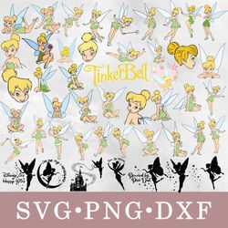 tinkerbell svg, tinkerbell bundle svg, png, dxf, svg files for cricut, movie svg, clipart