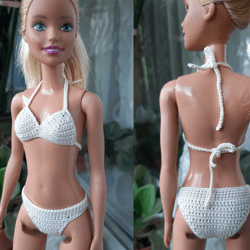Cream bikini for doll 11.5 inch, doll swim suit, Fashion doll bathing suit, swimwear for dolls, 1/6 scale doll clothes