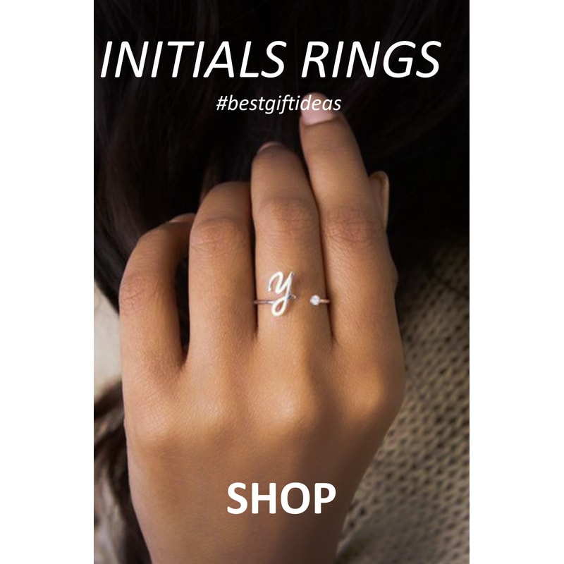 Initial Rings for women personalized letters name monogram s | Inspire ...
