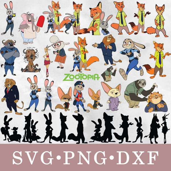 Zootopia svg, Zootopia bundle svg, png, dxf - Inspire Uplift