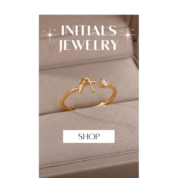 Initial Rings for women personalized letters name monogram s - Inspire ...