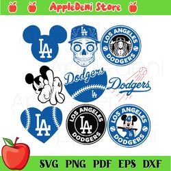 Dodgers Baseball Bundle Svg, Sport Svg, MLB Bundle Svg, Baseball Team Svg, Los Angeles