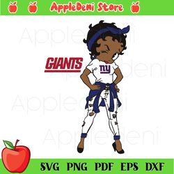 New York Giants Betty Boop Girl Svg, Sport Svg, Giants Girl Svg, NFL Svg, American football team, Football Svg