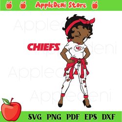 Kansas City Chiefs Betty Boop Girl Svg, Sport Svg, Lions Girl Svg, NFL Svg, American football team