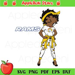 Los Angeles Rams Betty Boop Girl Svg, Sport Svg, Rams Girl Svg, NFL Svg, American football team