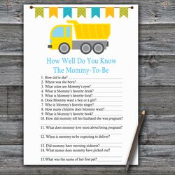 Construction How well do you know baby shower game card,Construction Baby shower games printable,Baby Shower Activity376