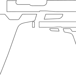 glock 34 gen 5 hand gun blank template custom, ai, vector, svg, dxf, png, digital
