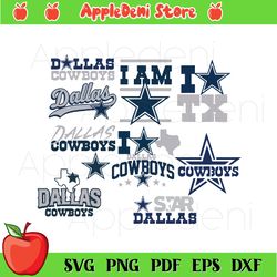 10 Files Of Dallas Cowboys Logo And Map Bundle Svg, Sport Svg