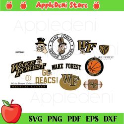 wake forest demon deacons logo bundle file svg, sport svg, sport logo file svg, wake forest demon deacons svg, wake fore