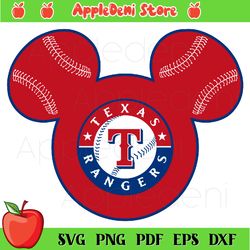Texas Rangers Baseball Mickey Mouse Disney Svg, Sport Svg, Disney Svg
