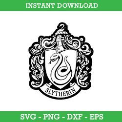 Slytherin Emblem Outline Svg, Harry Potter House Crest Svg, School Of Magic House Crest Svg, Instant Download