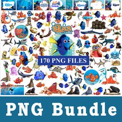 nemo dory png, nemo dory bundle png, cliparts, printable, cartoon characters