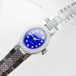 Antique women watch CHAIKA Russian wrist watch for ladies Mechanical silver watch