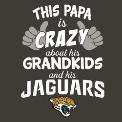 This Papa Is Crazy About His Grandkids And His Jaguars Svg, Sport Svg, Jacksonville Jaguars Svg, Jaguars Logo Svg, Jagua