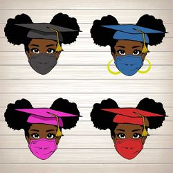 black woman masters graduation svg png dxf eps download files