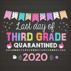 last day of third grade quarantined svg png dxf eps download files