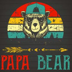 papa bear svg, papa retro svg, dad svg, dad gift, dad shirt, dad birthday, best dad ever, awesome dad