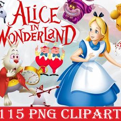 115 file alice in wonderland bundle png, alice in wonderland png, disney alice bundle png, disney png digital download