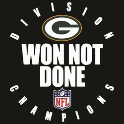 Division Won Not Done Champions NFL Svg, Sport Svg,NFL Playoffs 2020 Svg, Green Bay Packers Svg, Green Bay Packers Lover