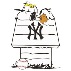 Snoopy Baseball New York Yankees Svg, Sport Svg, Snoopy Svg, Yankees Svg, Baseball Svg, Peanuts Svg, Baseball New York S