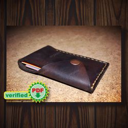 Cardholder Pattern - Leather DIY - Pdf Download - Leather cardholder Pattern - Leather cardholder Template - wallet