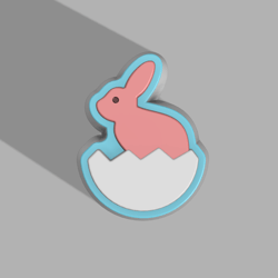 Easter bunny in an eggshell STL file