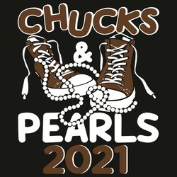 Chucks And Pearls Kamala Harris 2021 Svg, Trending Svg, Chucks and Pearls Svg, Madam Vice President SVG, Kamala Harris S