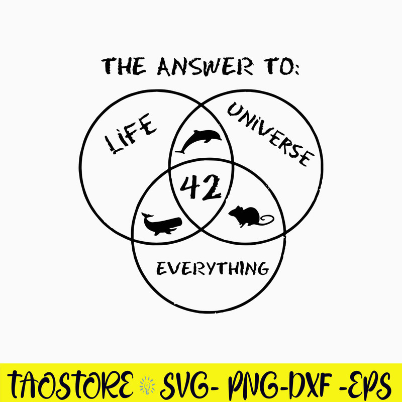 42 The Answer To Life Universe Everything Svg, The Answer Svg, Png Dxf Eps File.jpg