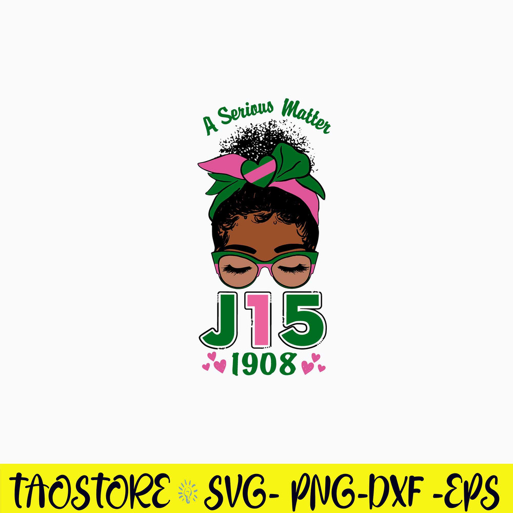 A Serious Matter J15 1908 Svg, Pink and Green Svg, Png Dxf Eps File.jpg