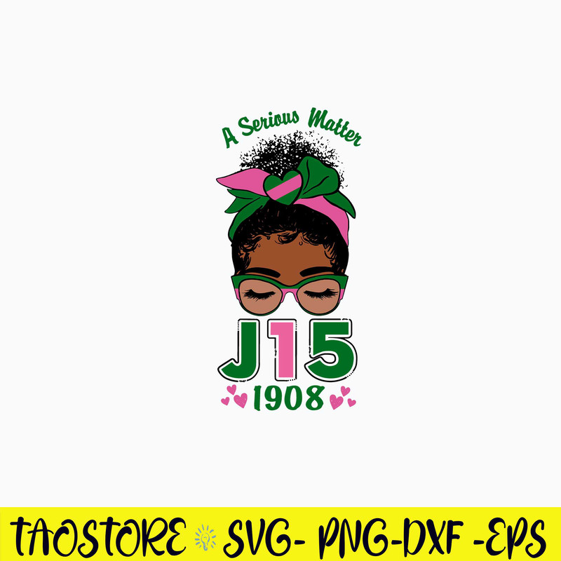 A Serious Matter J15 1908 Svg, Pink and Green Svg, Png Dxf Eps File.jpg