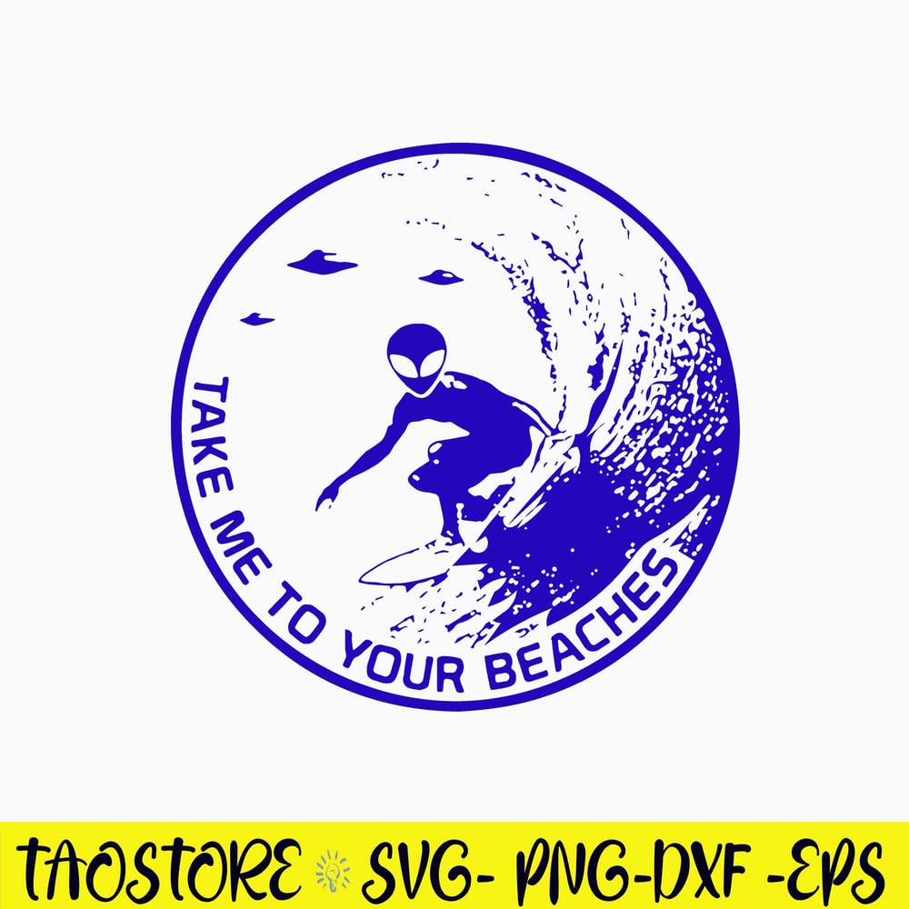 Alien Surf Svg, Surf Waves Fun Hawaiian Sea Ocean Surfboard Svg, Alien Svg, Png Dxf Eps File.jpg