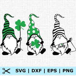 three gnomies svg, st patricks day svg ,st patricks day ,lucky gnome svg, eps, png, dxf, digital download