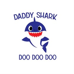 cute daddy shark fathers day svg png