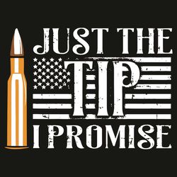 just the tip i promise svg, trending svg, just the tip i promise svg, gun bullet svg, usa flag svg, american flag svg, p