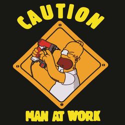 Caution Man At Work Svg, Trending Svg, The Simpsons Svg, Simpson Svg, Simpson Lovers Svg, Simpson Fans Svg, Drill Svg, D