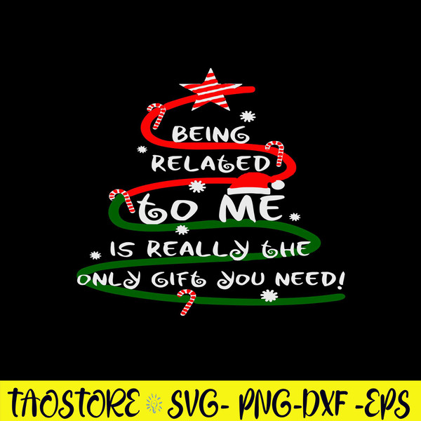 Being Related To Me Is Really The Only Gift You Need Naughty Svg, Christmas Svg, Png Dxf Eps File.jpg
