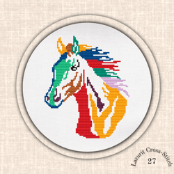 Horse cross stitch pattern