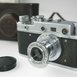 ZORKI C S Soviet Russian rangefinder camera with industar 22 Vintage Decor