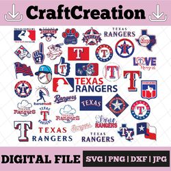 37 files texas rangers svg, baseball clipart, cricut texas svg, rangers svg, cutting files, mlb svg, instant download