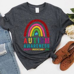 Autism Awareness Day Shirt, Autism Month Shirt, Autistic Shirt, Autism Rainbow Shirt, Autism Support Shirt - T103