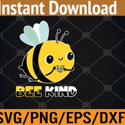 bee kind autism awareness autistic puzzle health support svg, eps, png, dxf, digital download