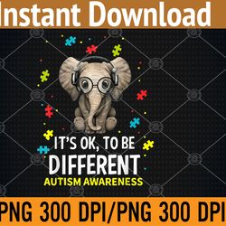 autism awareness acceptance women kid its ok to be different png digital download