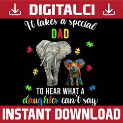 autism awareness family support, autism dad elephants png sublimation design