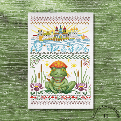 Princess Frog cross stitch pattern
