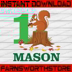 custom birthday svg png, first birthday boy, woodland birthday svg, custom first birthday svg