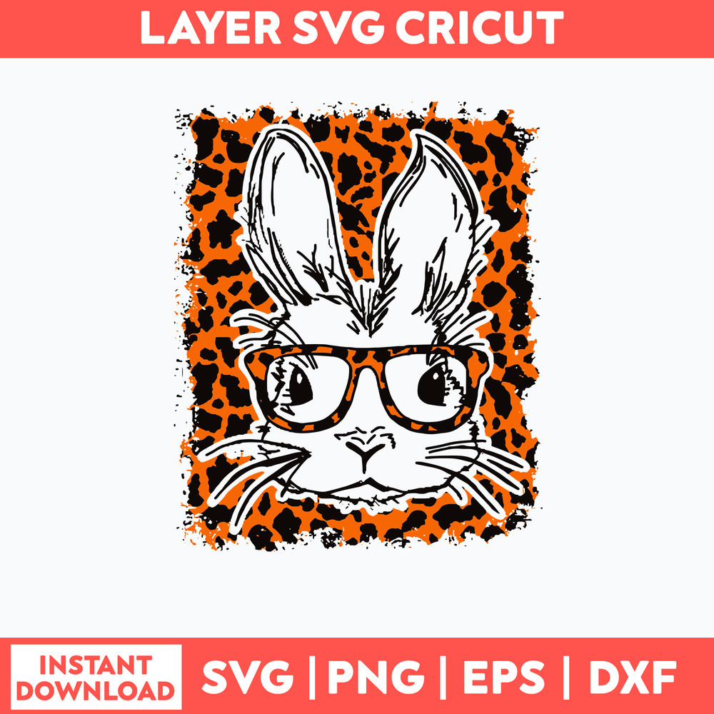 Bunny Leopard Svg, Bunny Svg, Leopard Svg, Png Dxf Eps File.jpg